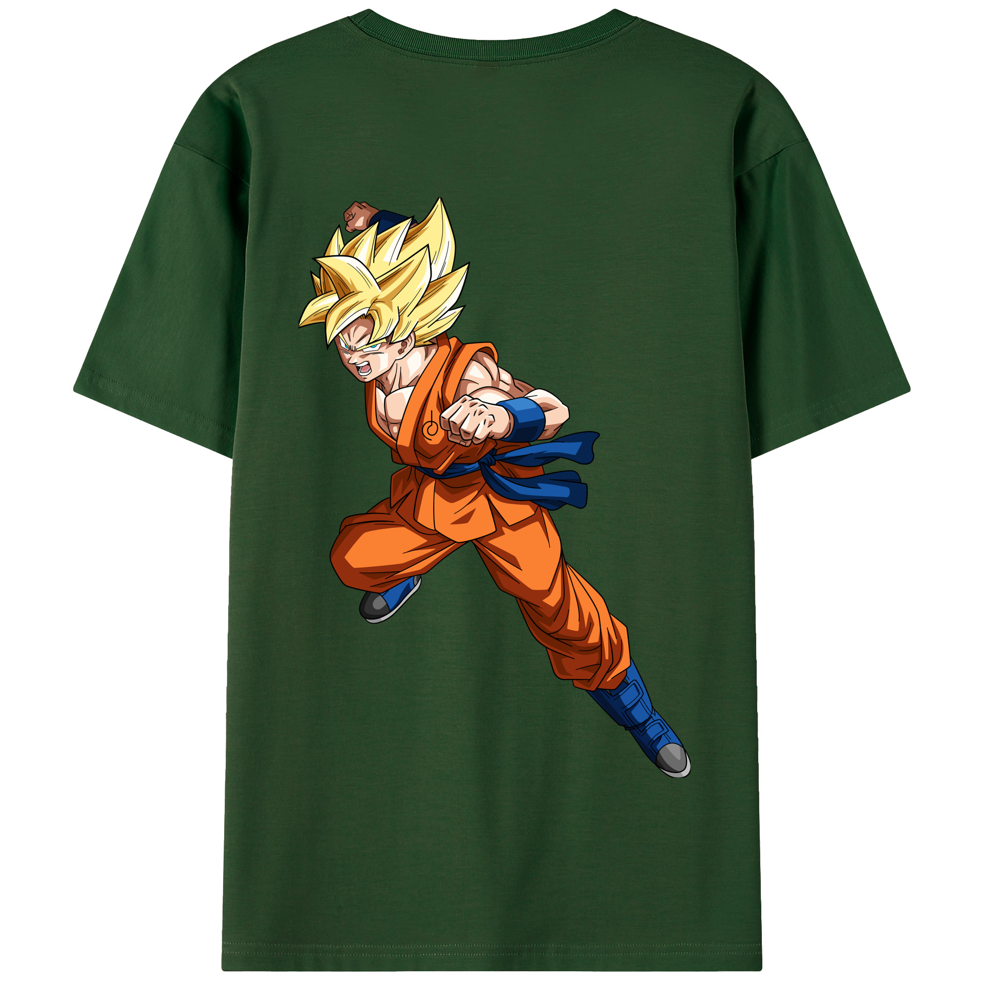 （画像用） ドラゴンボール 孫悟空（そん ごくう）Son Goku カカロット DRAGON BALL Kakarotto 綿100％半袖Tシャツ（背面プリント）